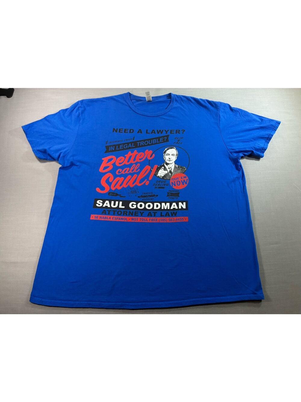 Better Call Saul Tee 2XL Saul Goodman Graphic Shirt Breaking Bad Funny Tee